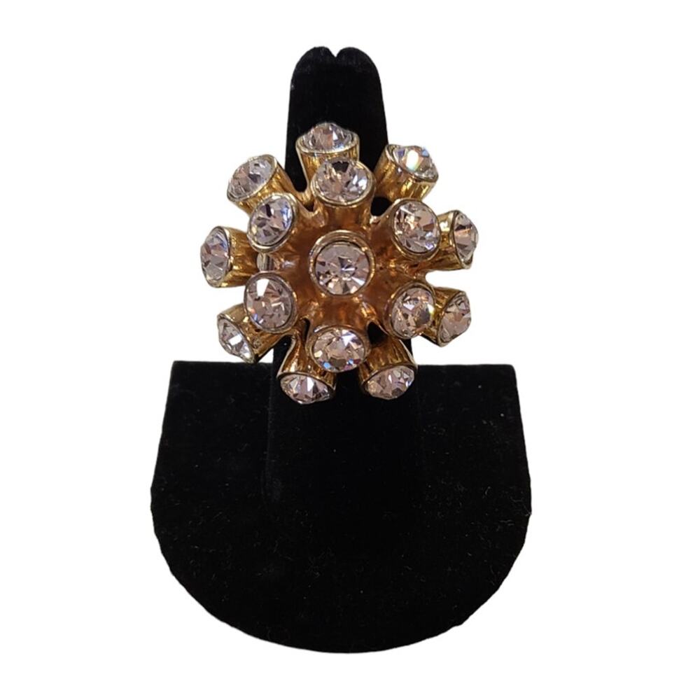 Statement Ring, Adjustable Gold tone